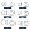   24Pcs 6 Style Long-Lasting Plated Alloy Bead Frame FIND-PH0008-30-6