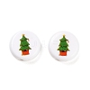 Christmas Theme Printed Opauqe Acrylic Beads OACR-R004-01A-2