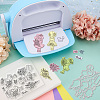 Globleland 1Pc Flower and Girl Custom PVC Clear Stamps DIY-GL0004-76-7