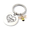 Alloy Rhinestone & 201 Stainless Steel Keychain KEYC-YW00091-05-2
