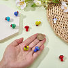 12Pcs 6 Colors Handmade Lampwork Beads LAMP-SC0001-86-3