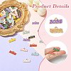 80Pcs 8 Colors Alloy Enamel Pendants ENAM-CJ0006-86-3
