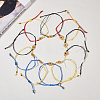 FIBLOOM 10Pcs 5 Colors Alloy Sunflower Link Bracelets Set BJEW-FI0001-62-3