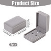 Flocking Plastic Cufflink Gift Storage Boxes CON-WH0089-266-2
