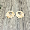 Wood & Alloy Dangle Earrings WGE92E0-02-1
