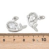 Brass Micro Pave Cubic Zirconia Pendants KK-K407-57S-3