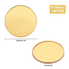 AHANDMAKER 100Pcs 5 Colors Acrylic Flat Round Mirror Wall Decor DIY-GA0002-12-2