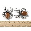 Dual-use Items Alloy Pave Jet Rhinestone Spider Brooch JEWB-C026-07A-AS-3