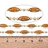 Handmade Brass & Glass Beaded Link Chains CHC-Q021-04C-G-3