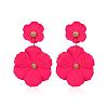 Flower Baking Paint Alloy Dangle Stud Earrings FS-WG1427E-13-1