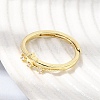 Brass Micro Pave Clear Cubic Zirconia Finger Rings for Women CU-CBAE7DF-12G-02-3