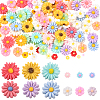 200Pcs 7 Styles Opaque Resin Cabochons RESI-SP0001-31-1