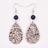 PU Leather Sequins Dangle Earring EJEW-JE03158-04-1