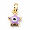 Rack Plating Brass Enamel Charms KK-G387-06G-2