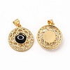 Rack Plating Brass Micro Pave Clear Cubic Zirconia Pendants LAMP-A153-07G-07-1