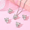 SHEGRACE Brass Cubic Zirconia Pendants XGRQ3K815-548P-5
