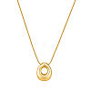 304 Stainless Steel Alphabet Pendant Necklaces for Men and Women GP1122-15-1