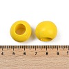 Spray Painted Wood European Beads WOOD-F017-05E-3