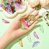 140Pcs 7 Colors Transparent Acrylic Pendants OACR-YW0003-50-5