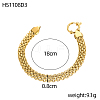 304 Stainless Steel Wheat Chain Bracelets STAS-OY012-93G-2