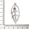 Brass Micro Pave Cubic Zirconia Big Pendants KK-U076-08P-3