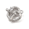 Brass Micro Pave Clear Cubic Zirconia Charms CU-CBA3D76-06P-2