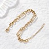 304 Stainless Steel Figaro Chains Bracelets for Women BJEW-JB12775-01-3