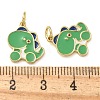 Rack Plating Brass Enamel Charms KK-K392-09G-3