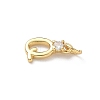 Brass Pave Clear Cubic Zirconia Charms KK-A273-01G-Q-2