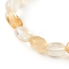 Natural Citrine(Dyed & Heated) Beaded Stretch Bracelets for Kids BJEW-JB06250-01-5