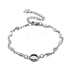 Tarnish Resistant 201 Stainless Steel Link Bracelet Settings Fit for Cabochons MAK-K023-01A-P-1