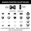20Pcs 20 Styles Baking Paint Alloy Beads FIND-CJ0003-34-2
