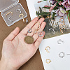 SUPERFINDINGS 16Pcs 4 Style Brass Micro Pave Cubic Zirconia Huggie Hoop Earring Findings FIND-FH0004-02-3