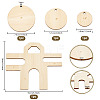 4Pcs Unfinished Wood Yarn Ball Making Tools AJEW-WH0596-590-5