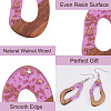 Fashewelry 30Pcs 15 Style Transparent Resin & Walnut Wood Pendants RESI-FW0001-03-4