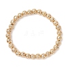 Electroplated Natural Lava Rock Round Beads Stretch Bracelets for Women Men BJEW-JB11982-02-2