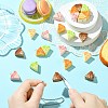 40Pcs 5 Colors Opaque Resin Pendants RESI-CJ0004-80-5