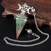 Natural Green Aventurine Chip & Resin Orgonite Dowsing Pendulum Big Pendants PW-WG36861-04-1