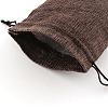 Polyester Imitation Burlap Packing Pouches Drawstring Bags ABAG-R004-14x10cm-10-3