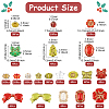 204Pcs Acrylic Beads OACR-SC0002-43-2