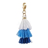 Christmas Polycotton(Polyester Cotton) Tassel Pendant Decorations HJEW-JM02610-3