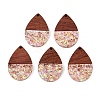 Epoxy Resin & Walnut Wood Pendants RESI-T057-11B-1