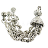 Tibetan Style Alloy Big Metal Rope Chain Tassel Pendants X-AE013Y-1