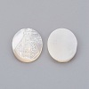 Natural White Shell Mother of Pearl Shell Cabochons SHEL-P072-01-2