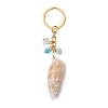 Natural Shell Pendant Keychains KEYC-JKC01094-01-4