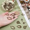 70Pcs 7 Styles Brass Pendants KK-PH0013-45-3