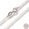 Anti-Tarnish Rhodium Plated 925 Sterling Silver Mariner Link Chain Necklaces STER-L059-11P-4