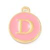 Golden Plated Alloy Enamel Charms X-ENAM-Q437-14D-1