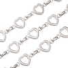 304 Stainless Steel Heart Link Chains SA-CBAE0F2-01P-1