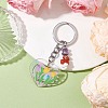 Valentine's Day Acrylic Heart Pendant Keychain KEYC-JKC00991-2